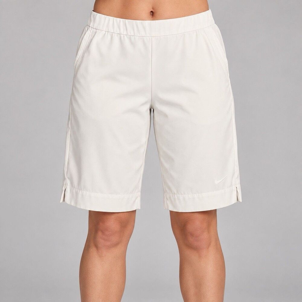 Nike Dri-FIT UV Bermuda Golf Shorts Women’s Medium M White AJ5663-133